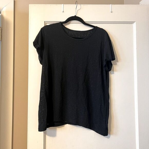 RtA Tops - RtA Black Leopard T-Shirt Size XS